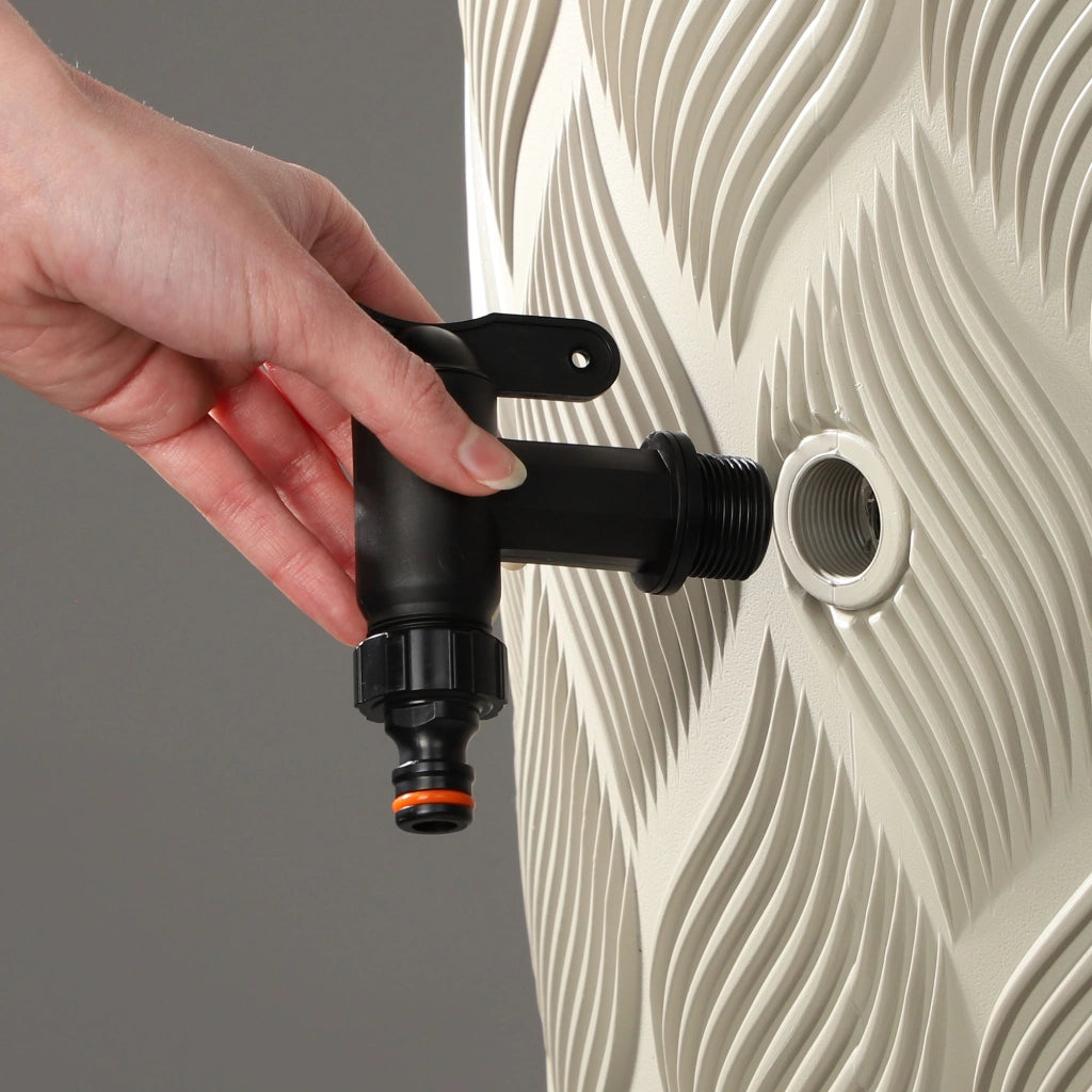Rubinetto da giardino KADAX da 3/4" con valvola per serbatoio di acqua piovana e barile.