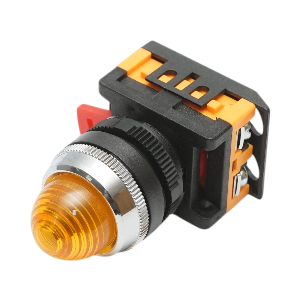 Lampada di segnalazione a LED gialla 220V AC 22mm Breckner Germany