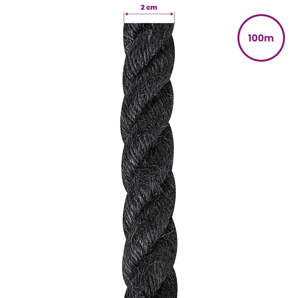 Corda di Juta 20 mm Nero 100% juta Tossa 42011630