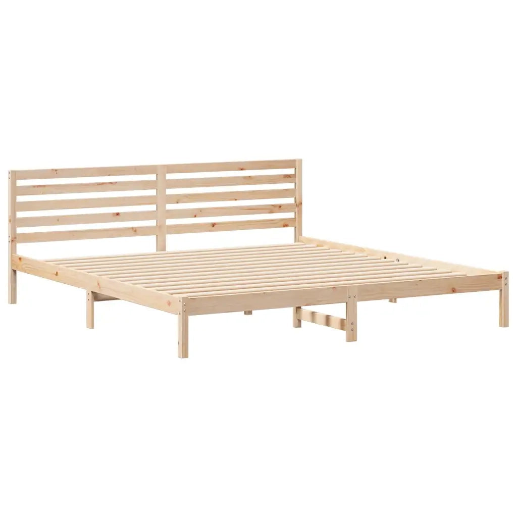 Struttura del letto Marrone 180 x 210 cm Pino massello 872317