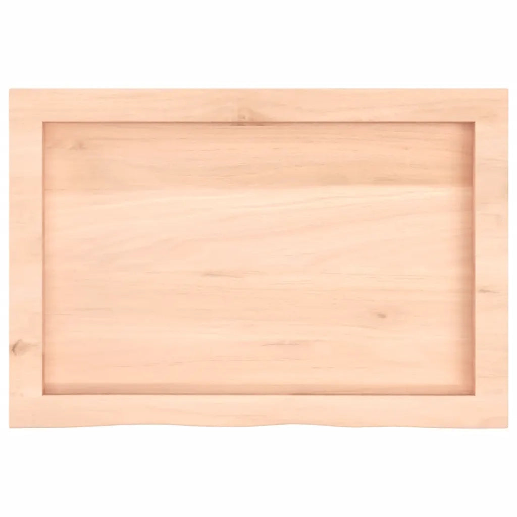 Piano Bagno 60x40x(2-6) cm in Legno Massello Non Trattato 3156010