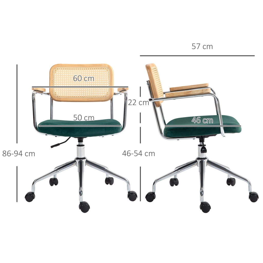Sedia da Ufficio Boho Design ¨C Zephmum ¨C Braccioli Legno Verde