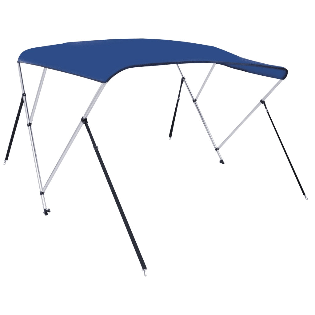 Bimini di Prua con Tendalino a 3 Archi Blu 183x180x137 cm CFW1232570