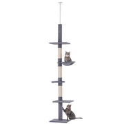 Albero tiragraffi per gatti alto 230-260 cm ¨C zephmum ¨C Grigio