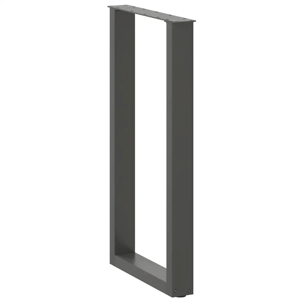 Gambe per tavolo da bar a forma di U 2 pz Antracite 50x(90-91) cm Acciaio 4013222