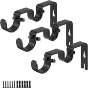 Beugel per corda per tenda, set di 3, nero