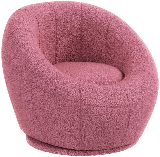 Sedia da Relax - Rotativa - Piuma - 120 kg di Capacità di Sostegno - Rosa