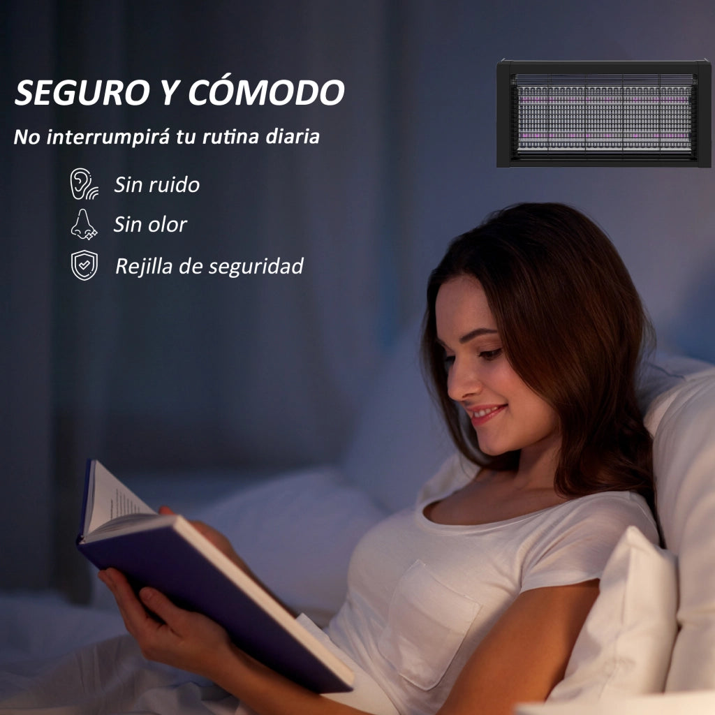 Lampada Antizanzare LED per Interni ¨C zephmum ¨C Nero 49x6x25 cm