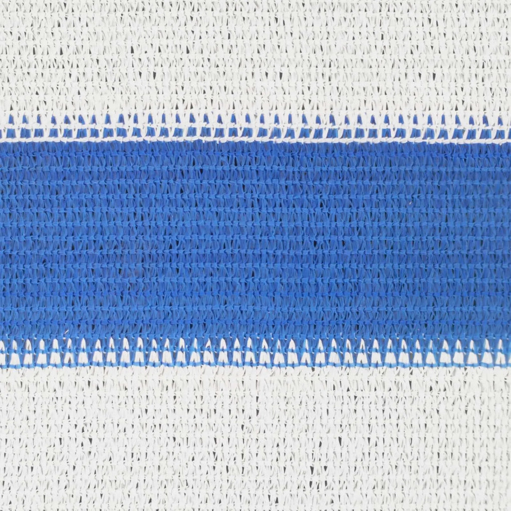 Telo Ombra-Vela Ombreggiante-Parasole a Vela Blu e Bianco 4 x 7 m HDPE