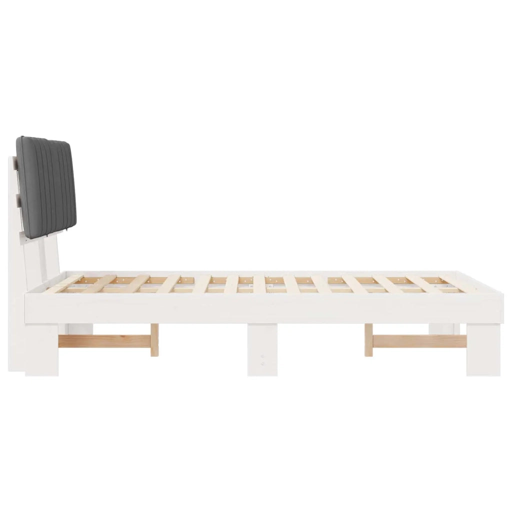 Letto con Testiera Rivestita Grigio chiaro 120 x 190 cm 877508