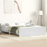 Giroletto con Testiera e Pediera-Struttura Letto Bianco 135x190 cm