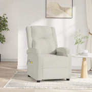 Poltrona Massaggiante Elettrica Crema in Velluto 3098413