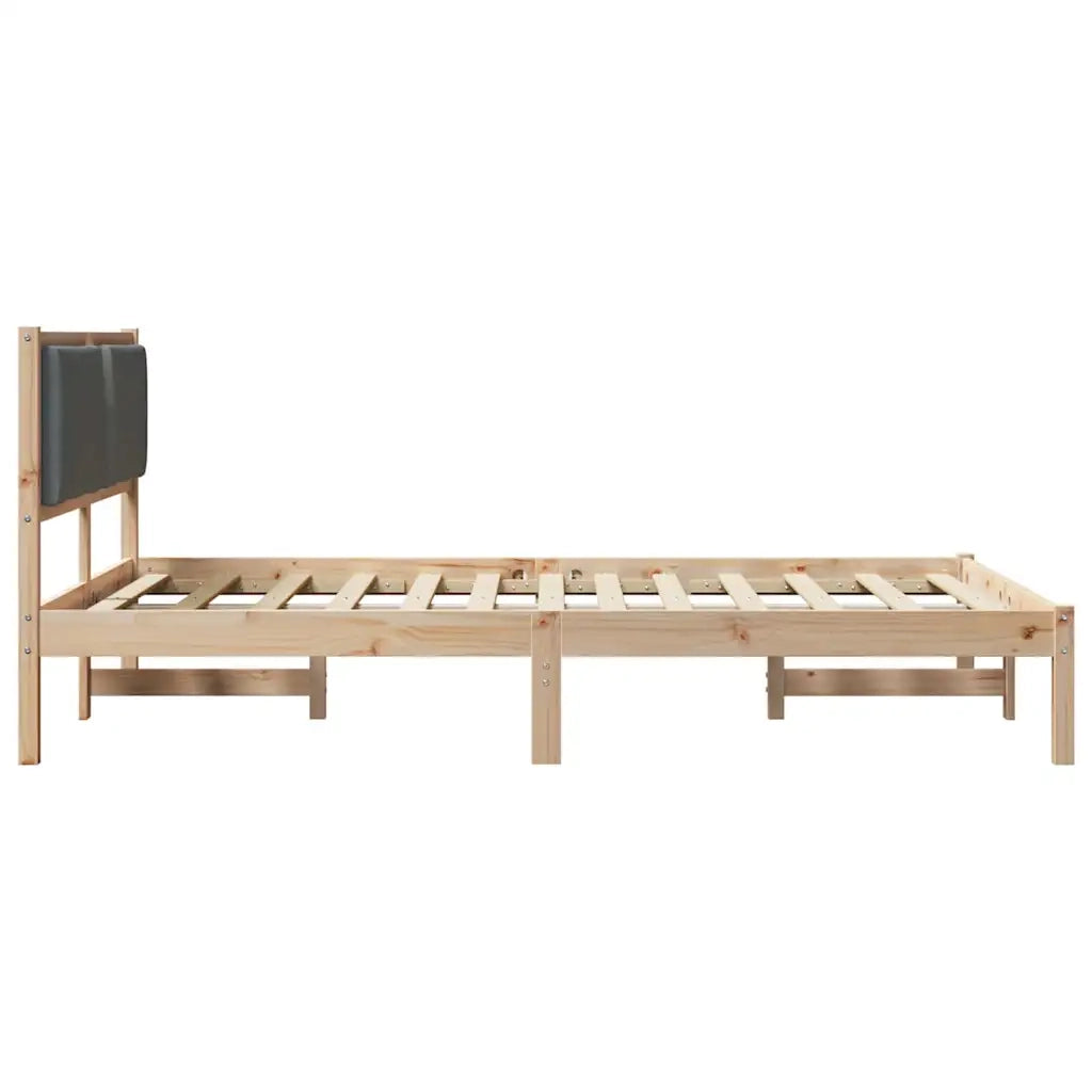 Letto matrimoniale | Letto per adulti | Struttura del letto Grigio scuro 160 x 200 cm Pino massello
