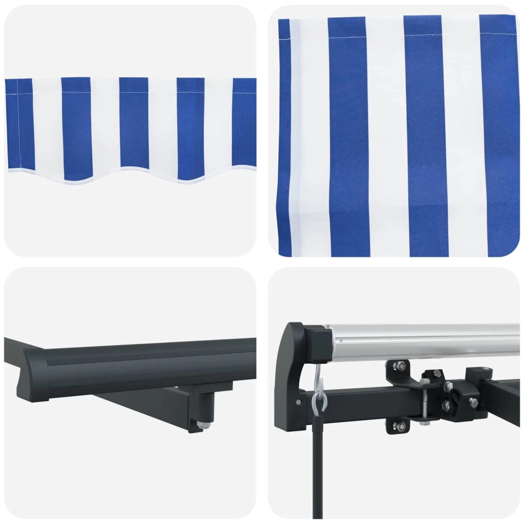 Tenda Retrattile Blu 400 x 200 cm Tessuto 3329766