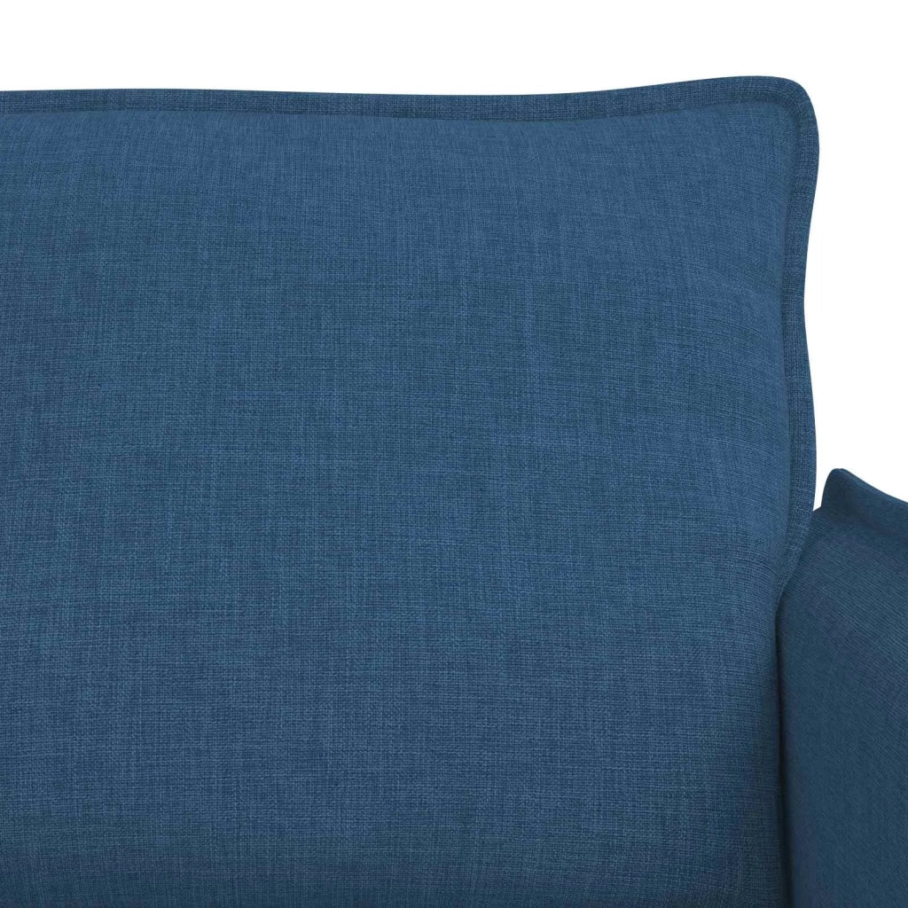 Divano 2 pcs Blu 196 x 82 x 85 cm Tessuto