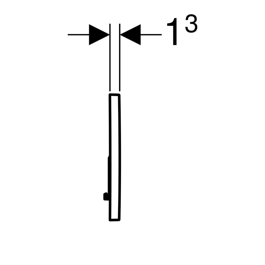 PLACCA DI COMANDO SIGMA01 DOPPIO TASTO  CROMATA GEBERIT