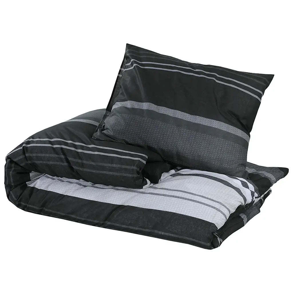 Set Copripiumino Nero e Bianco 140x200 cm in Cotone CFW3361626