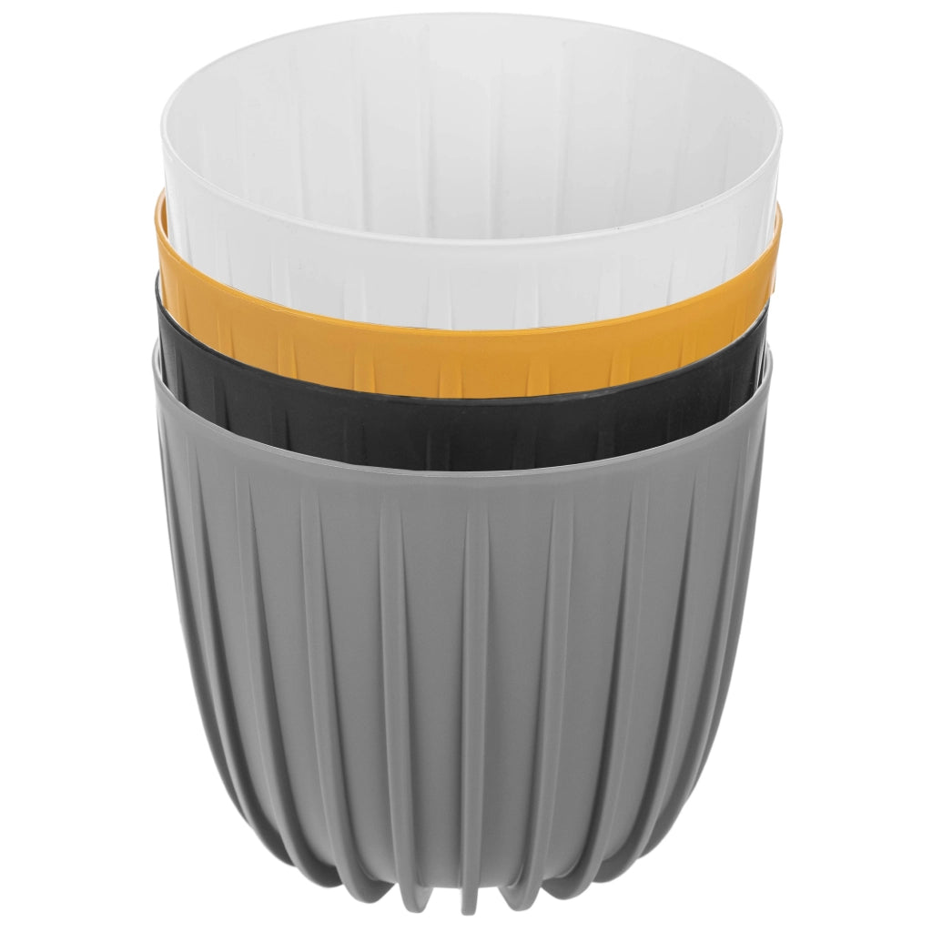 Vaso da fiori KADAX, vaso da fiori, coprifiori, 23,5 cm, rotondo, in plastica, nero