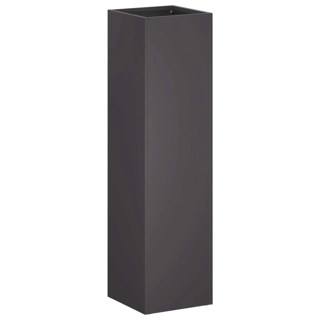 Vaso da giardino Nero 20 x 20 x 75 cm Acciaio laminato a freddo 8005316