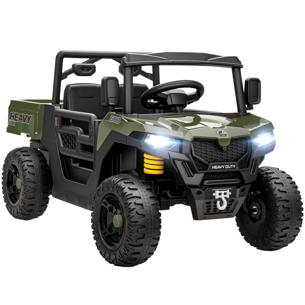 Macchina Elettrica Bambini 12V con Telecomando, Sospensioni, Bagagliaio e Musica, Et¨¤ 3-8 Anni, Verde