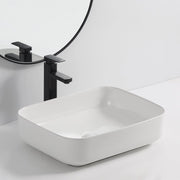Lavabo da appoggio BOWL9391B in ceramica 50x39x13 cm. bianco