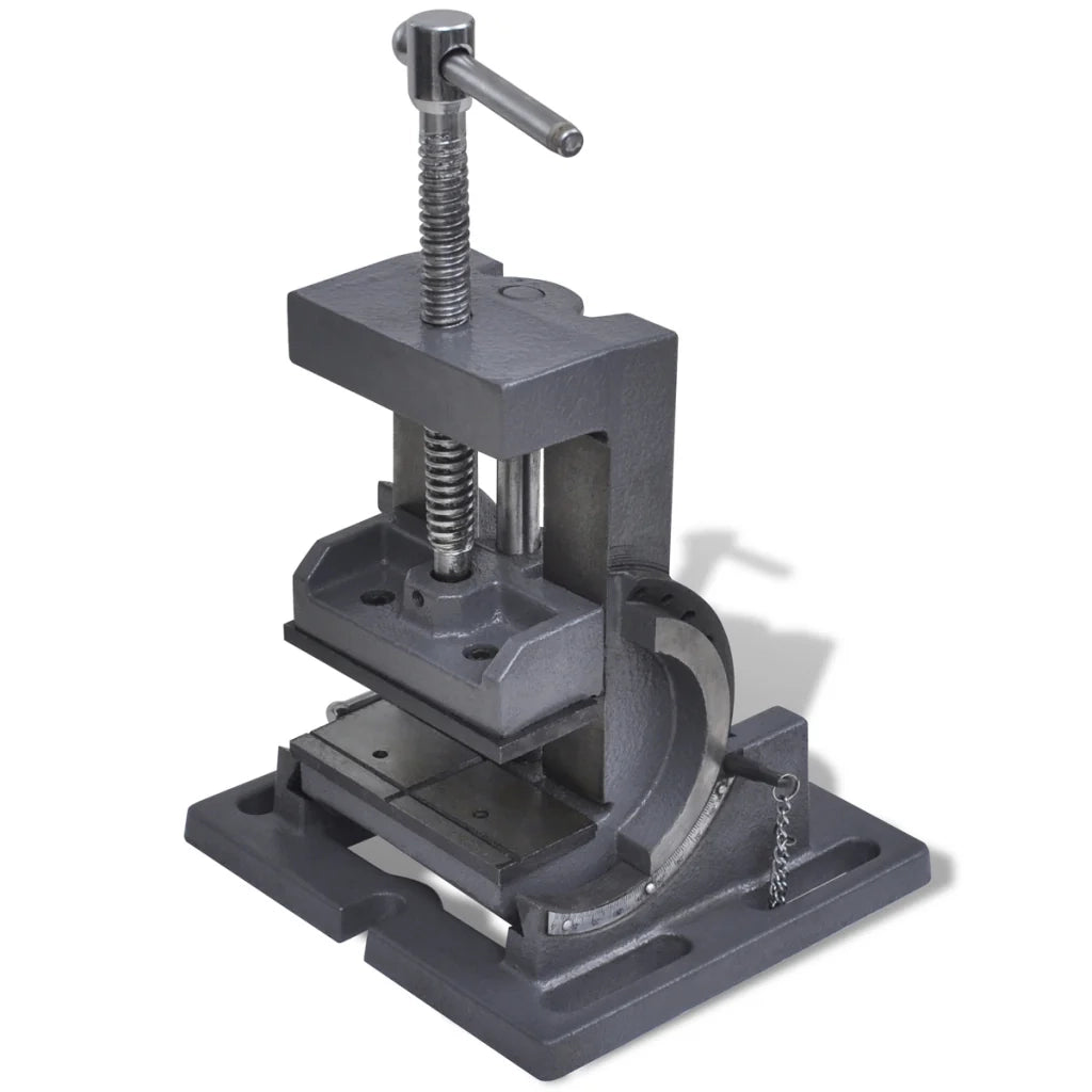 Morsa manuale inclinabile per trapano grigia 110 mm per attrezzi da garage officina e fai da te 3402086