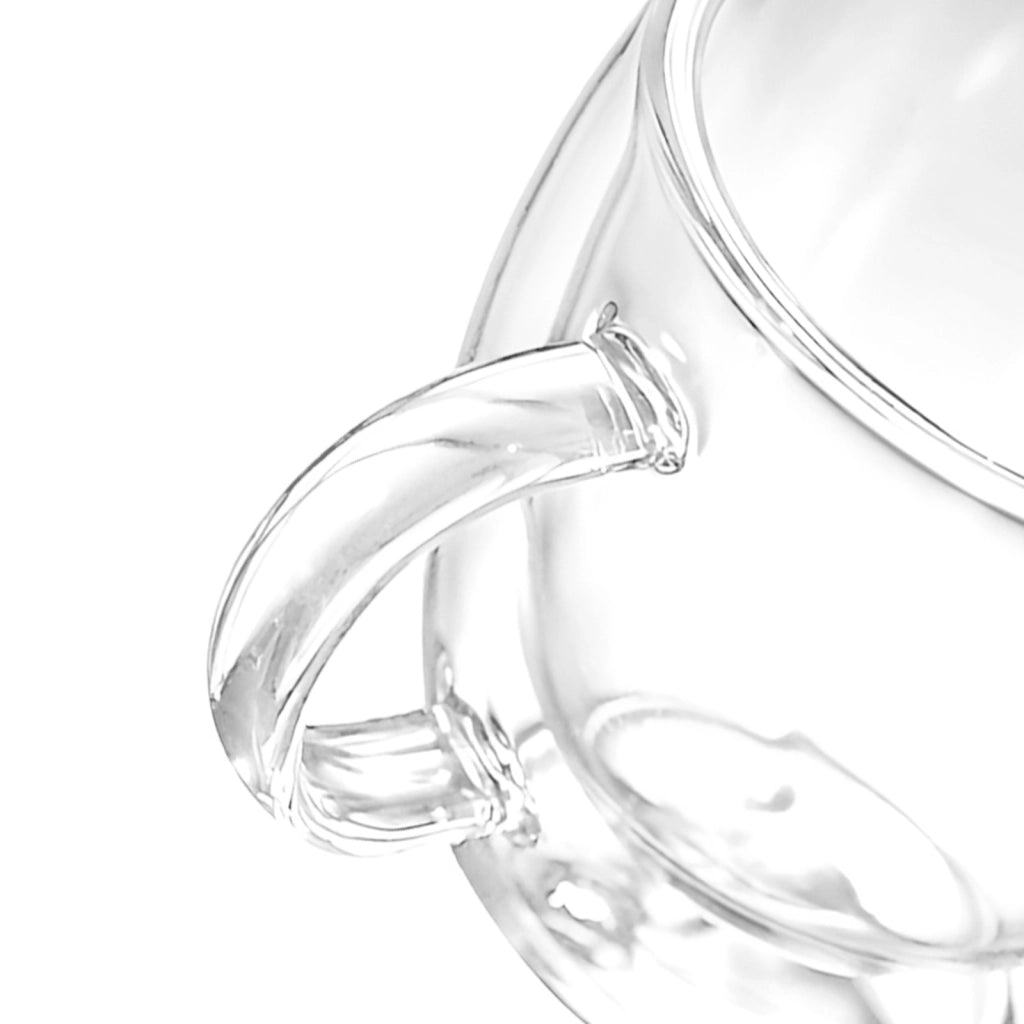 Lotto 2 bicchieri con doppia parete da 250 ml in vetro borosilicato Trasparente Cheffinger