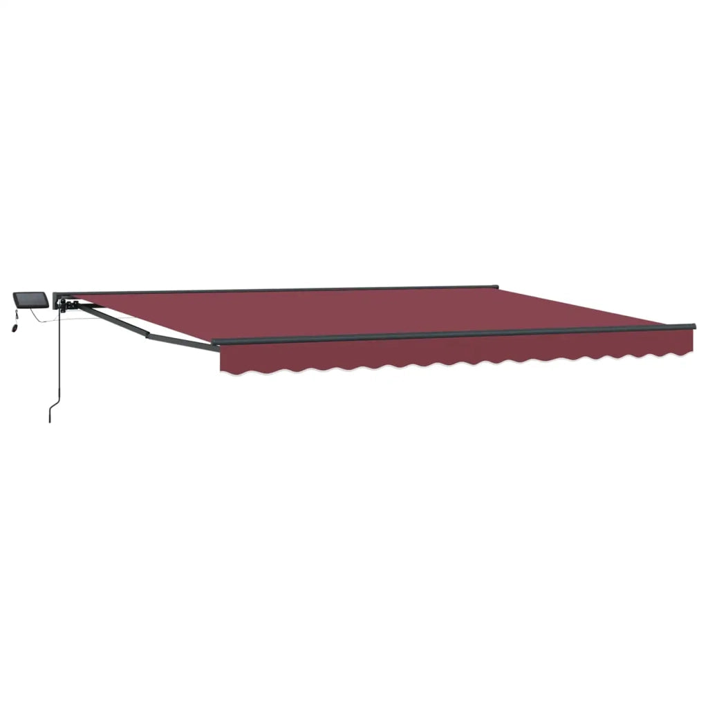 Cornice per Tenda Manuale con LED Borgogna e Antracite 4 × 3 m 3420843