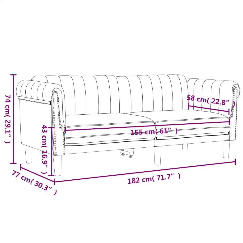 Set di Divani 2 pz Giallo in Velluto 3209225