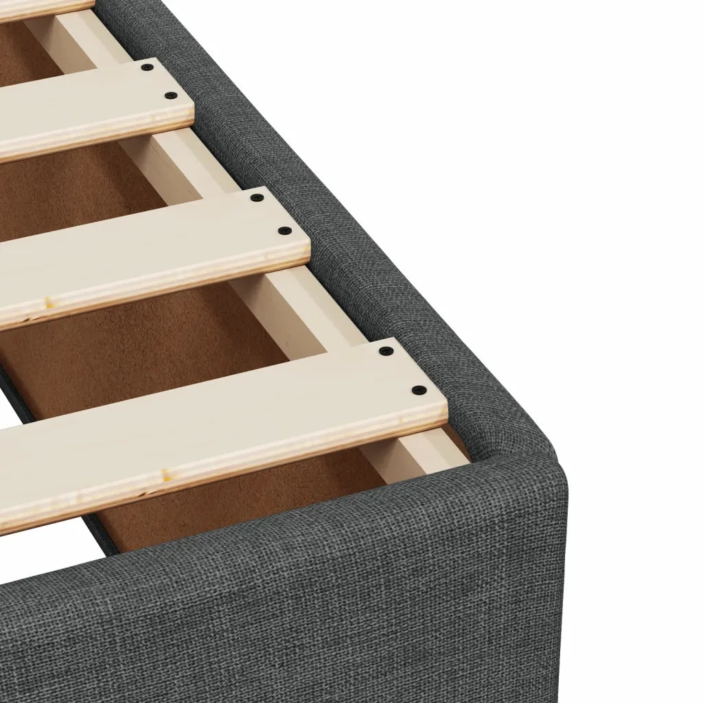 Giroletto senza Materasso-Struttura Letto Grigio Scuro 180x200 cm Tessuto 977926