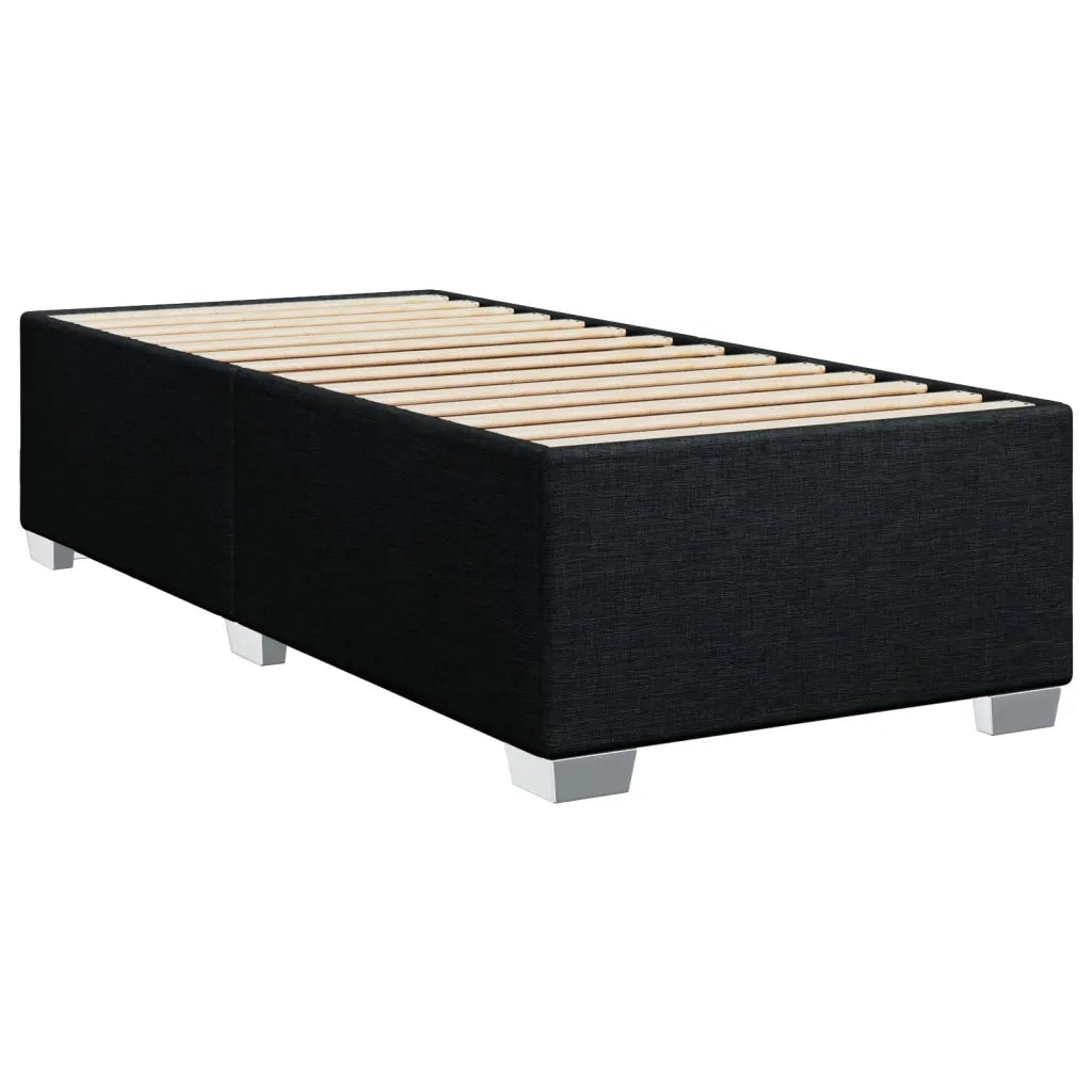 Giroletto a Molle con Materasso Nero 100x200 cm in Tessuto 3290408