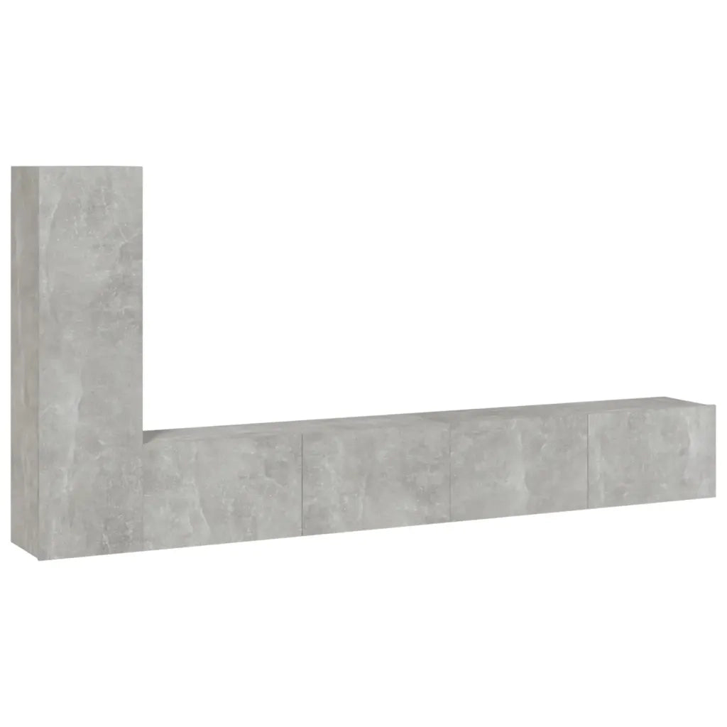Set di Mobili Porta TV 3 pz Grigio Cemento in Legno Multistrato 3114321
