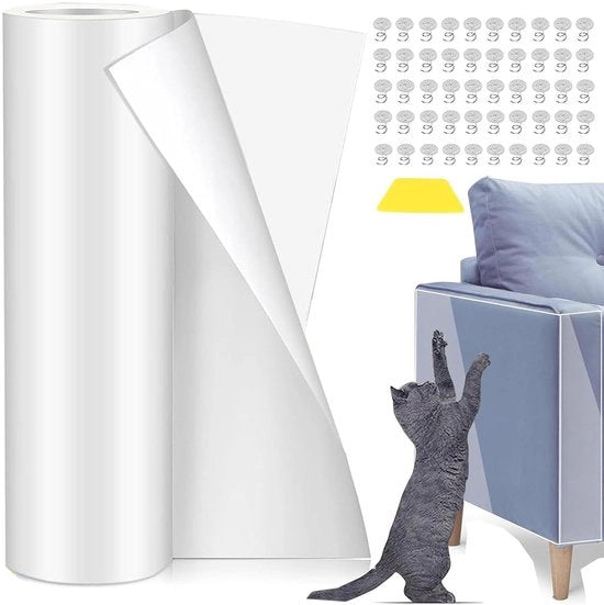 Tape per gatti resistenti ai graffi 30cm*5m, protezione antigraffi per gatti, protezione per gatti sui divani, nastro autoadesivo per graffi, protezioni per graffi per mobili, protezione per pareti e porte