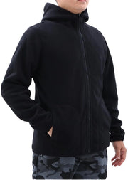 Giubbotto in Felpa Esterno con Cappuccio per Uomo e Donna, Zip al Collo, Cappuccio Omnicircolare, Felpa Polare con Lunghe Maniche, Impermeabile e Isolante per Inverno