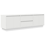 Mobile porta TV dal design moderno con pratico spazio di archiviazione e luci a LED 160,5 x 41 x 50 cm legno bianco 02_0055830