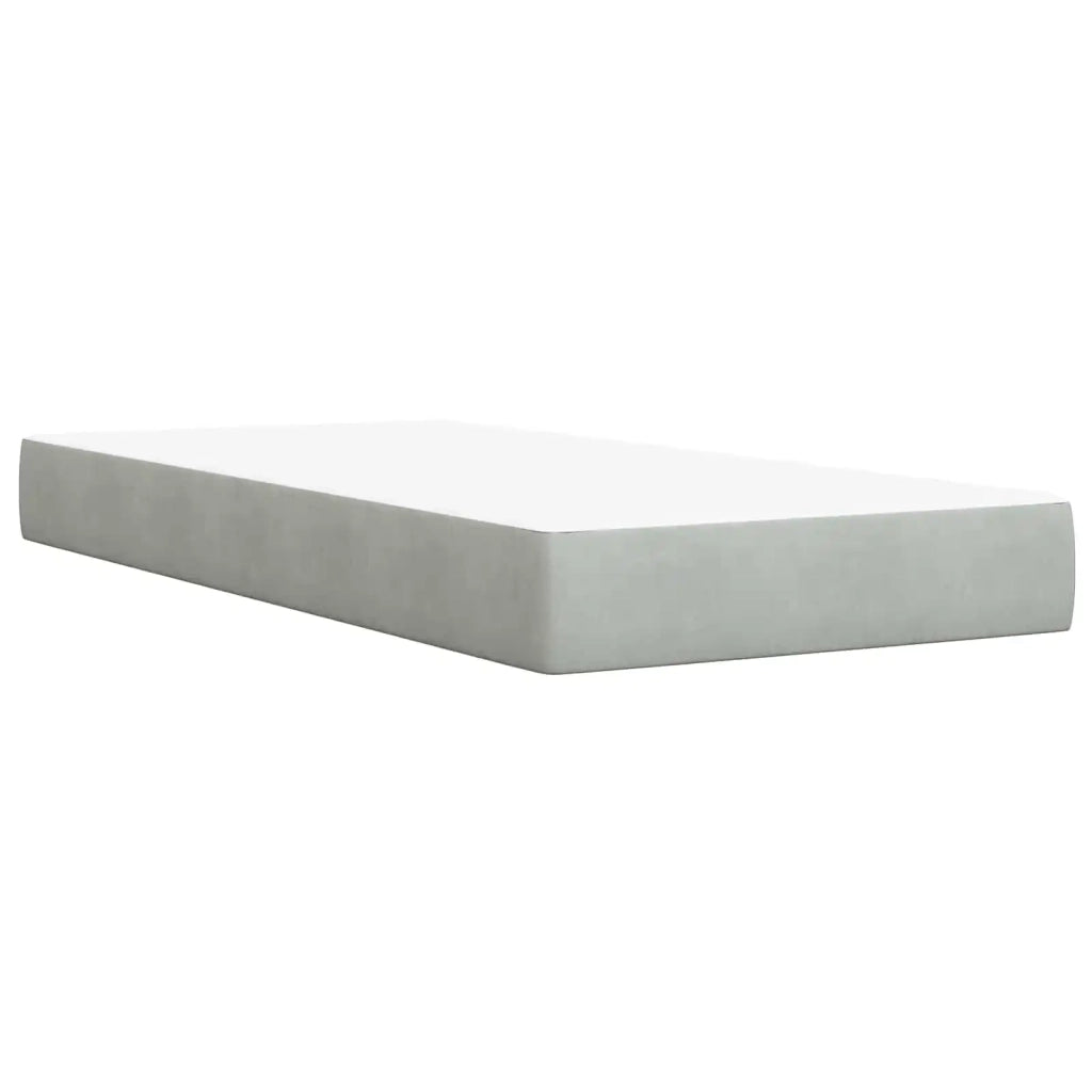 Letto con Box Spring, Materasso e LED Grigio Chiaro 90 x 190 cm 3453245