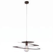 Sospensione Spring 1 Luce Marrone Altezza Regolabile Luceart Design