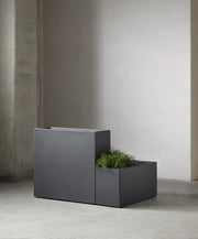 Fioriera alta Caslinea elegante e resistente per arredo esterno 90x35xH75 Colore: Smoke