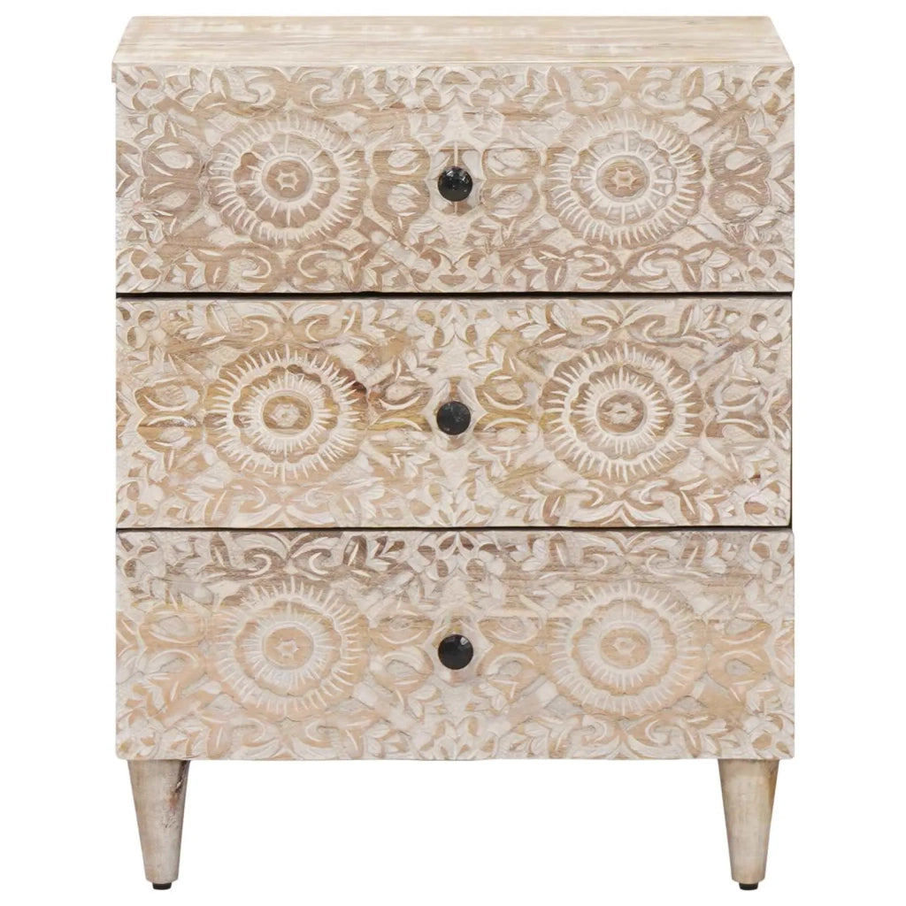 Mobiletto da Letto con cassetto Bianco 50 x 33 x 60 cm 4018377