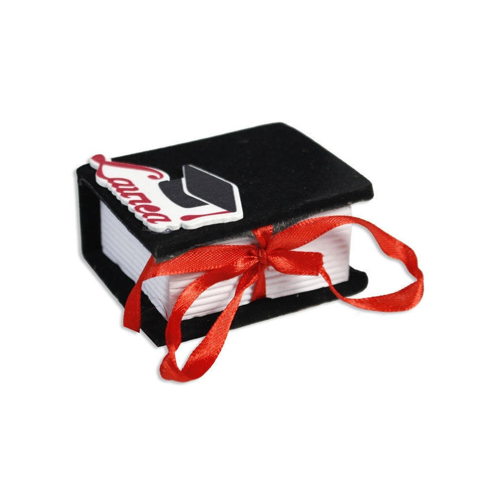 Trade Shop - Set Bomboniera Festa Di Laurea Porta Confetti Con Vassoio A Libro Nero Velluto -