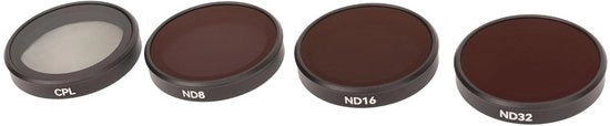 Set di filtri ND 4 pezzi - ND8/ND16/ND32/CPL Polarisatore - Accessori ottiche per camera d'azione - Multistrato - Lega di alluminio e vetro - Peso ridotto 65 g - Accessori per fotocamera d'azione