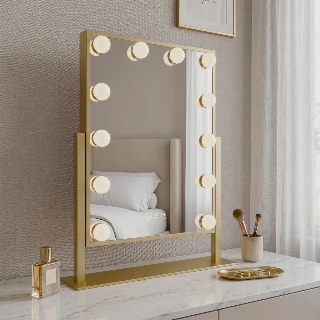Specchio Led Hollywood L.gold 30x40