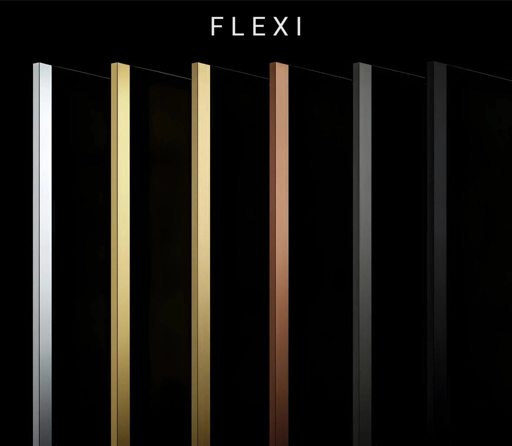 Parete Doccia Rea Flexi Grey / Gold 80