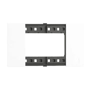 Bticino living now placca bianca in plastica per supporti modulari *** numero posti 4 moduli, confezione 1