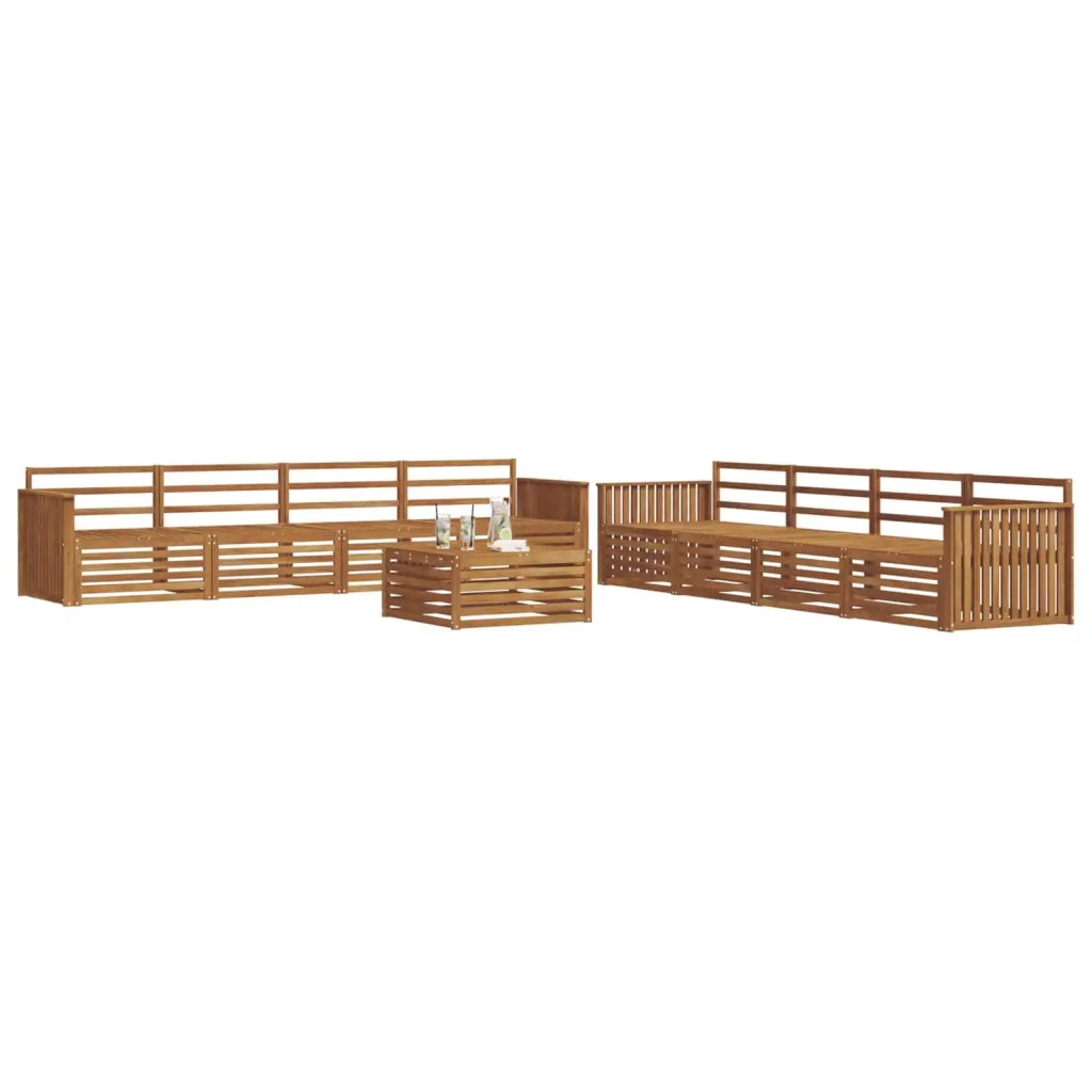 Set di divani da esterno 9 pcs Naturale 3373214