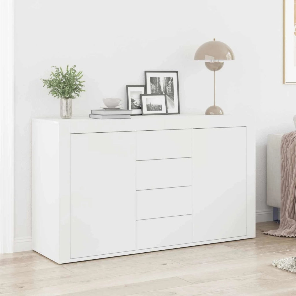 Credenza | Madia | Buffet da pranzo | Armadio da pranzo con cassetto Bianco 120 x 36 x 69 cm Legno multistrato