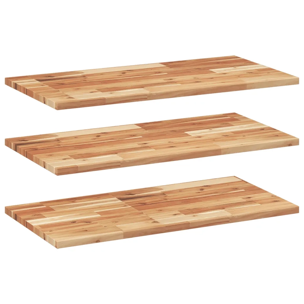 Mensole da Parete 3 pz 60x40x2 cm Legno Acacia Rifinito a Olio 3279553