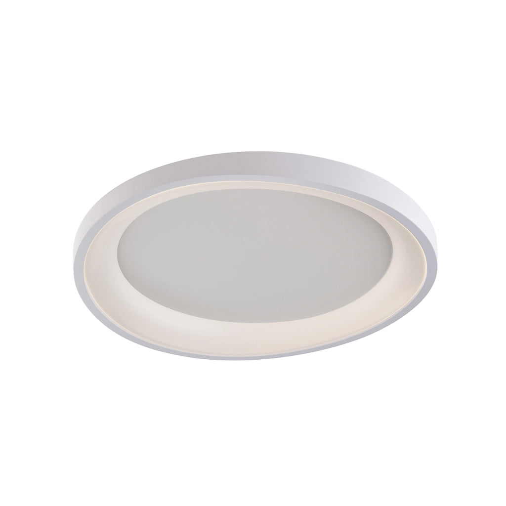 Plafoniera Moderna Perth In Plastica Bianca Con Led Integrato 32W 4000K