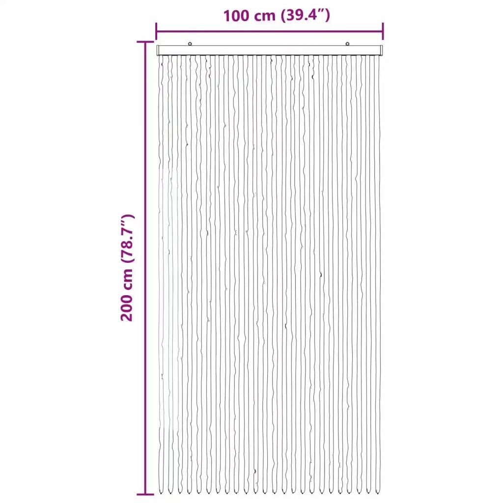 Tenda per insetti in chenille Grigio e Bianco 100 x 200 cm 42034457