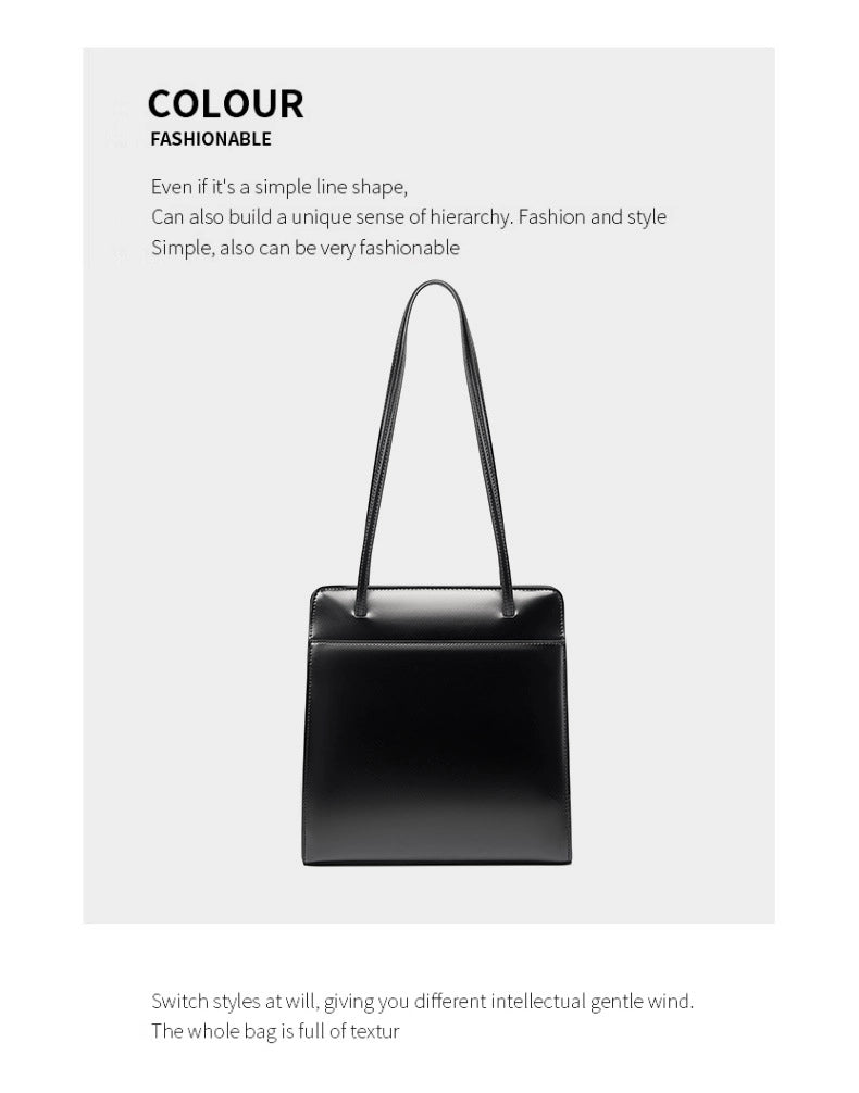 Borsa a secchiello in vera pelle, stile retr¨°, borsa da sposa nera